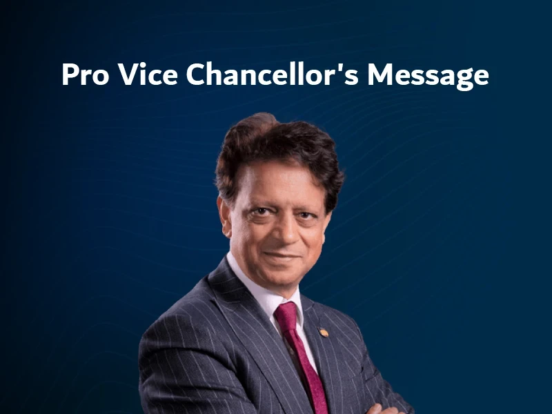 Pro Vice Chancellors message Dr Fazal mobile