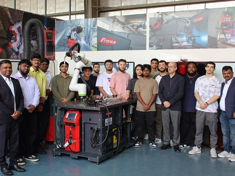 Amity University Dubai Students Receive Fronius Advanced Robotic Welding Training at Al Rawahy Est. (Dubai)